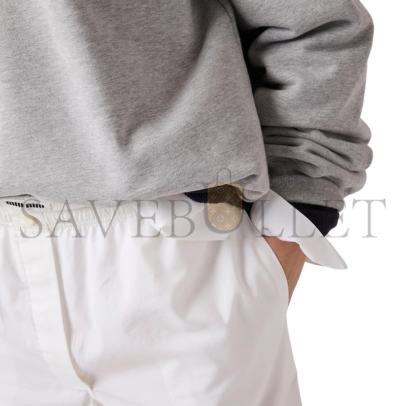 MIU MIU ZIPPERED COTTON FLEECE JACKET MJLA04